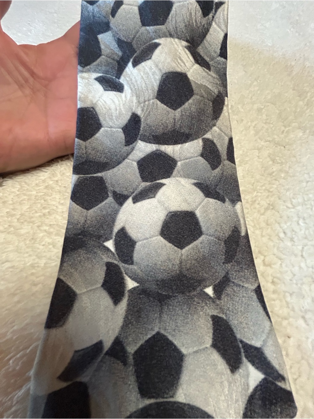 🎁3 for $30 - Black & White Soccer Necktie